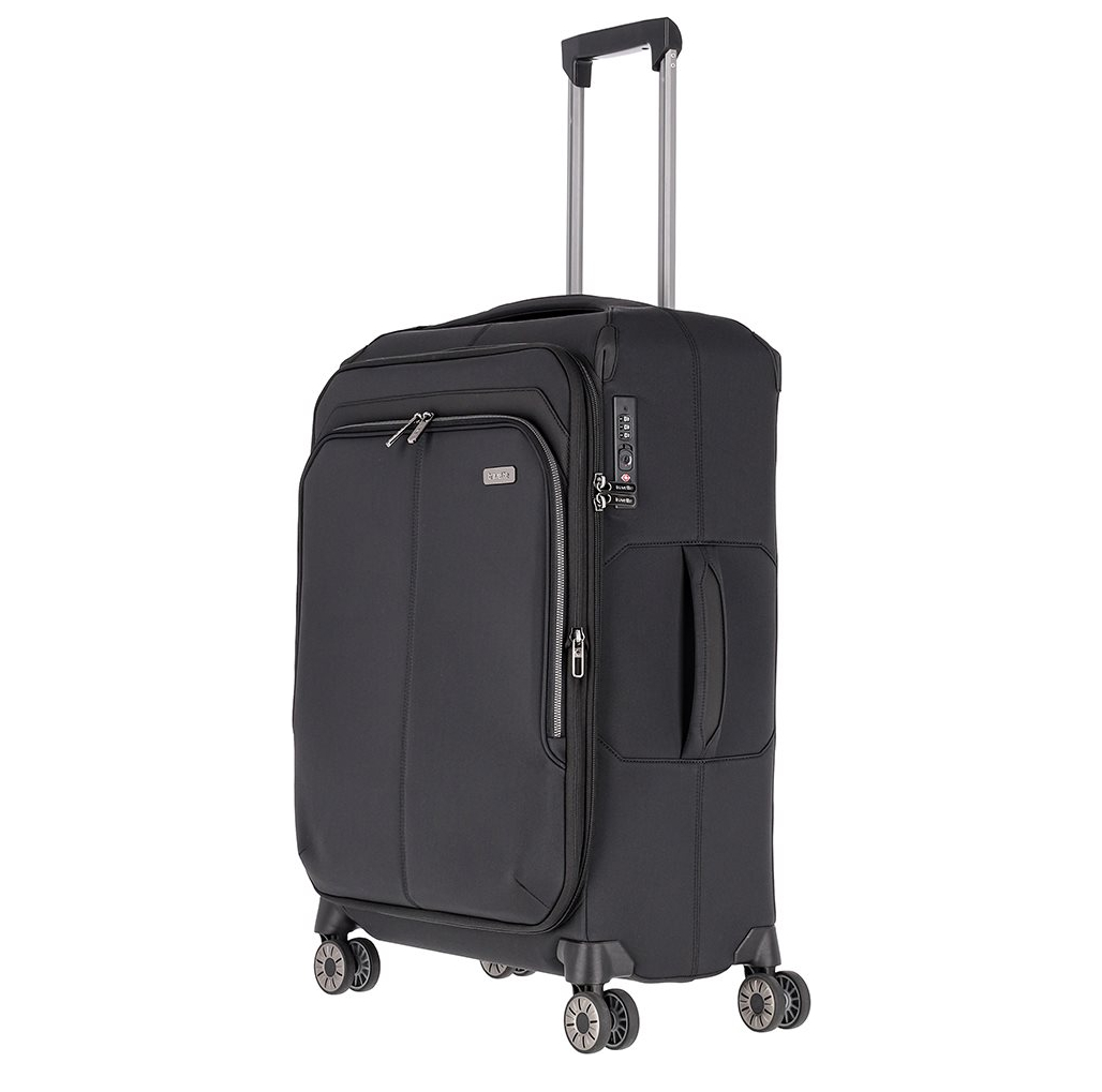 Travelite Priima 4w Trolley M Exp. black