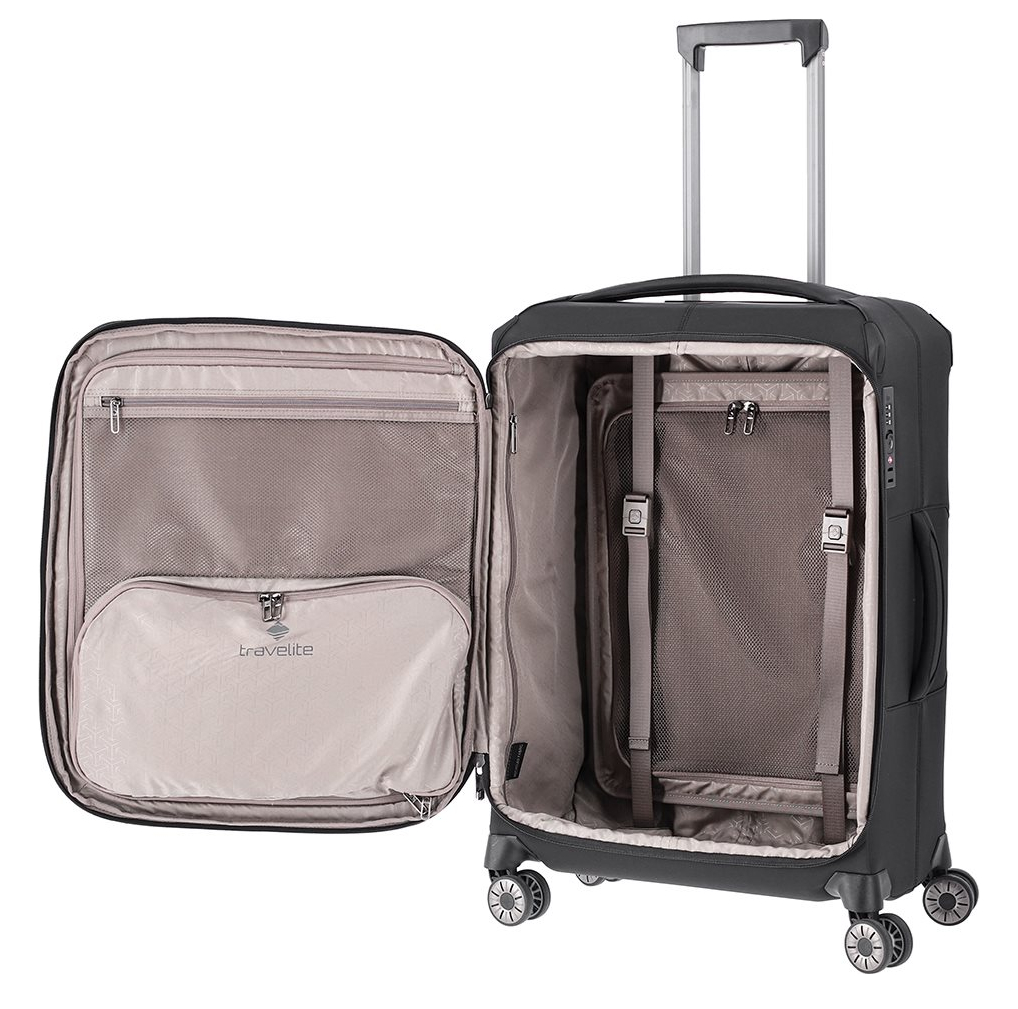 Travelite Priima 4w Trolley M Exp. black
