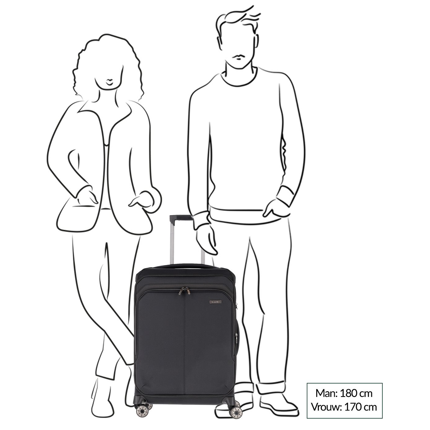 Travelite Priima 4w Trolley M Exp. olive