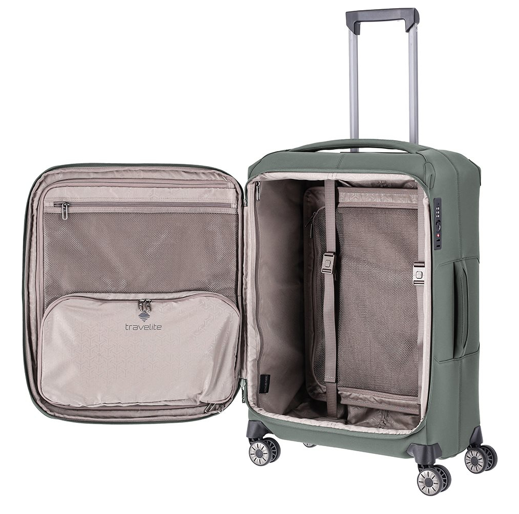 Travelite Priima 4w Trolley M Exp. olive