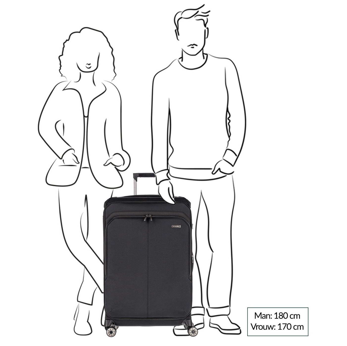 Travelite Priima 4w Trolley L Exp. black