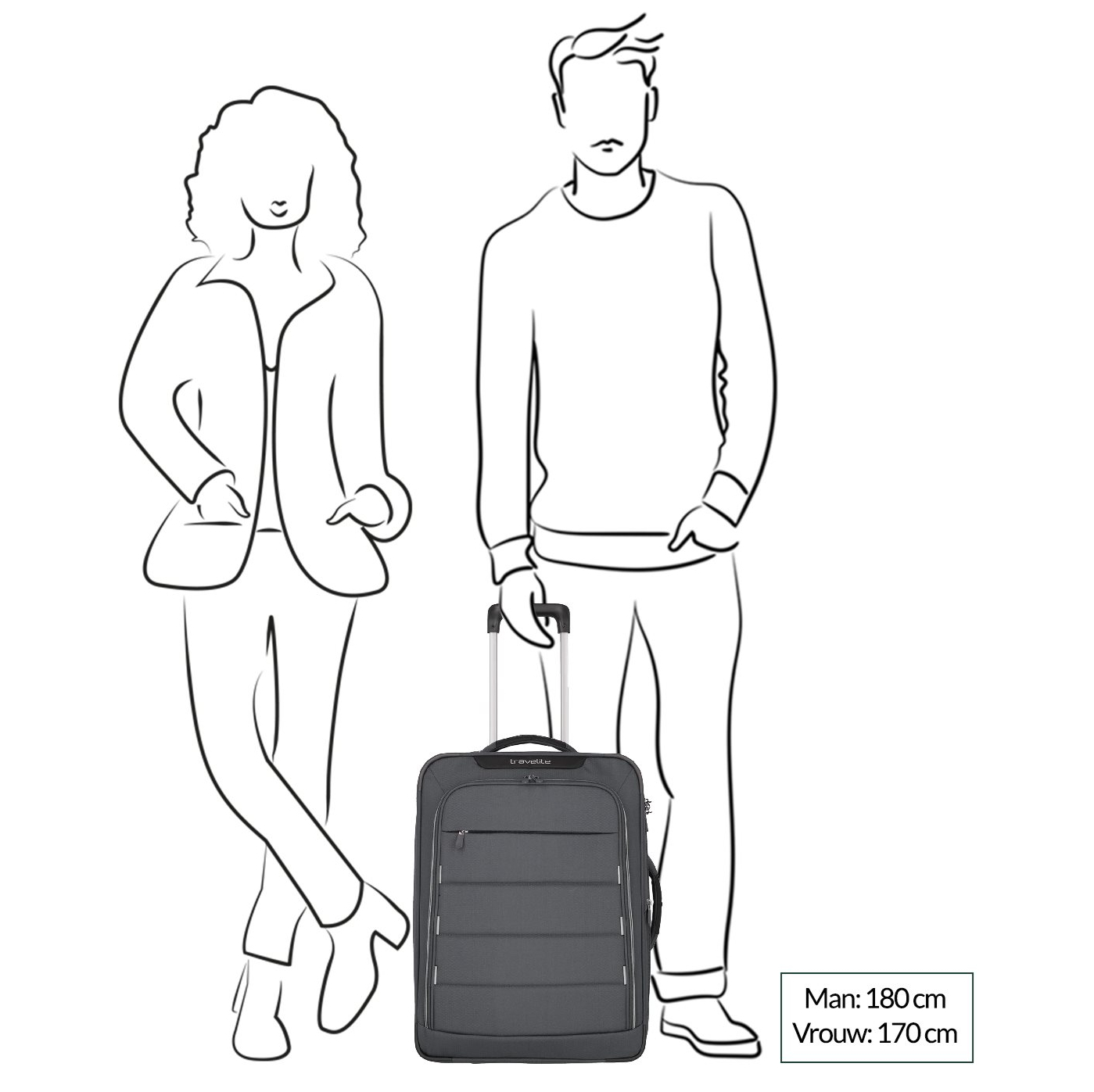 Travelite Skaii 2 Wheel Hybrid Trolley S Expandable anthracite