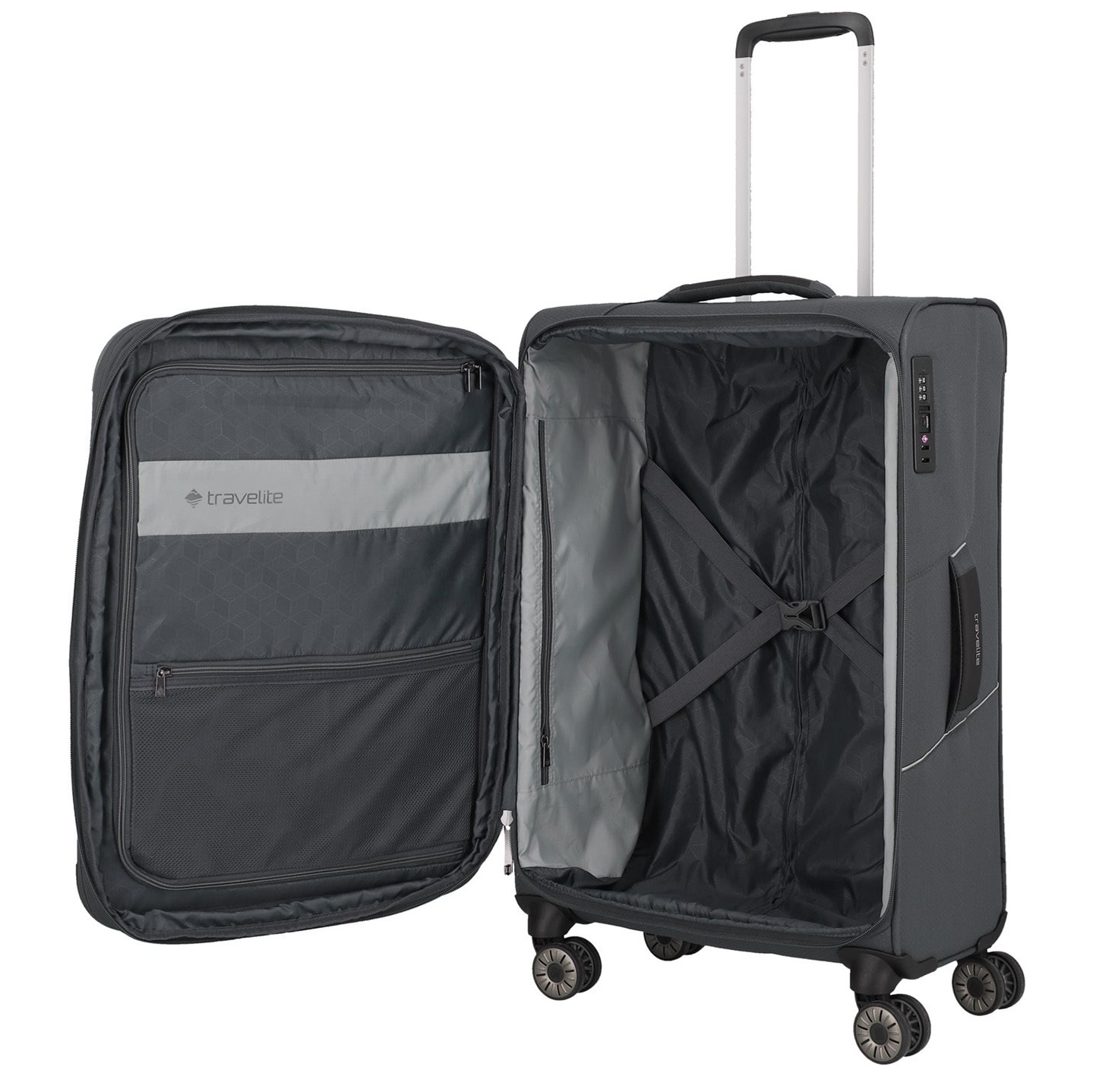 Travelite Skaii 4 Wheel Trolley M Expandable anthracite