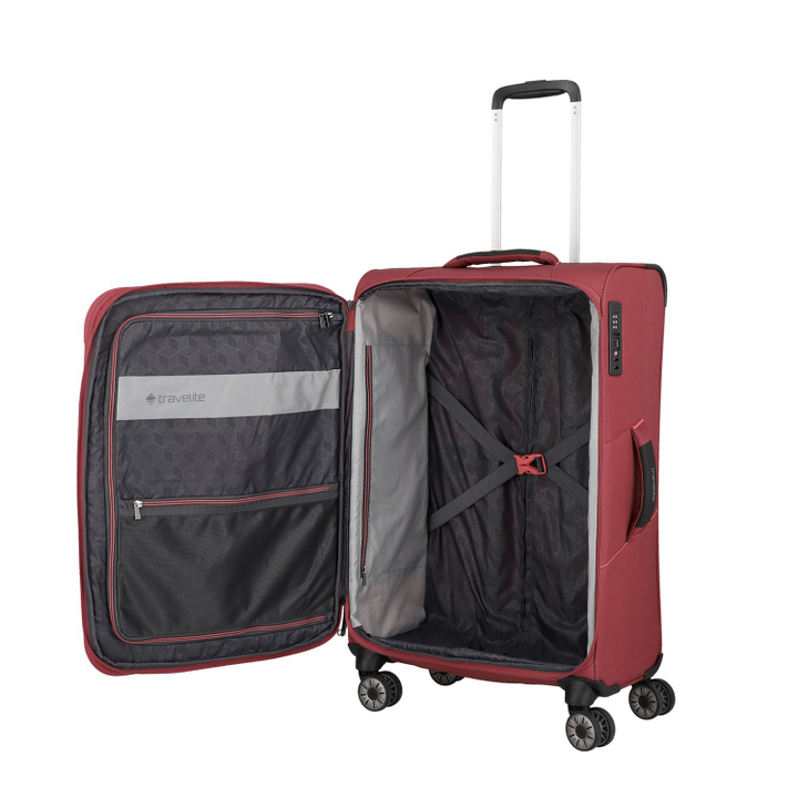 Travelite Skaii 4 Wheel Trolley M Expandable red