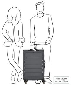 Travelite Skaii 4 Wheel Trolley L Expandable red