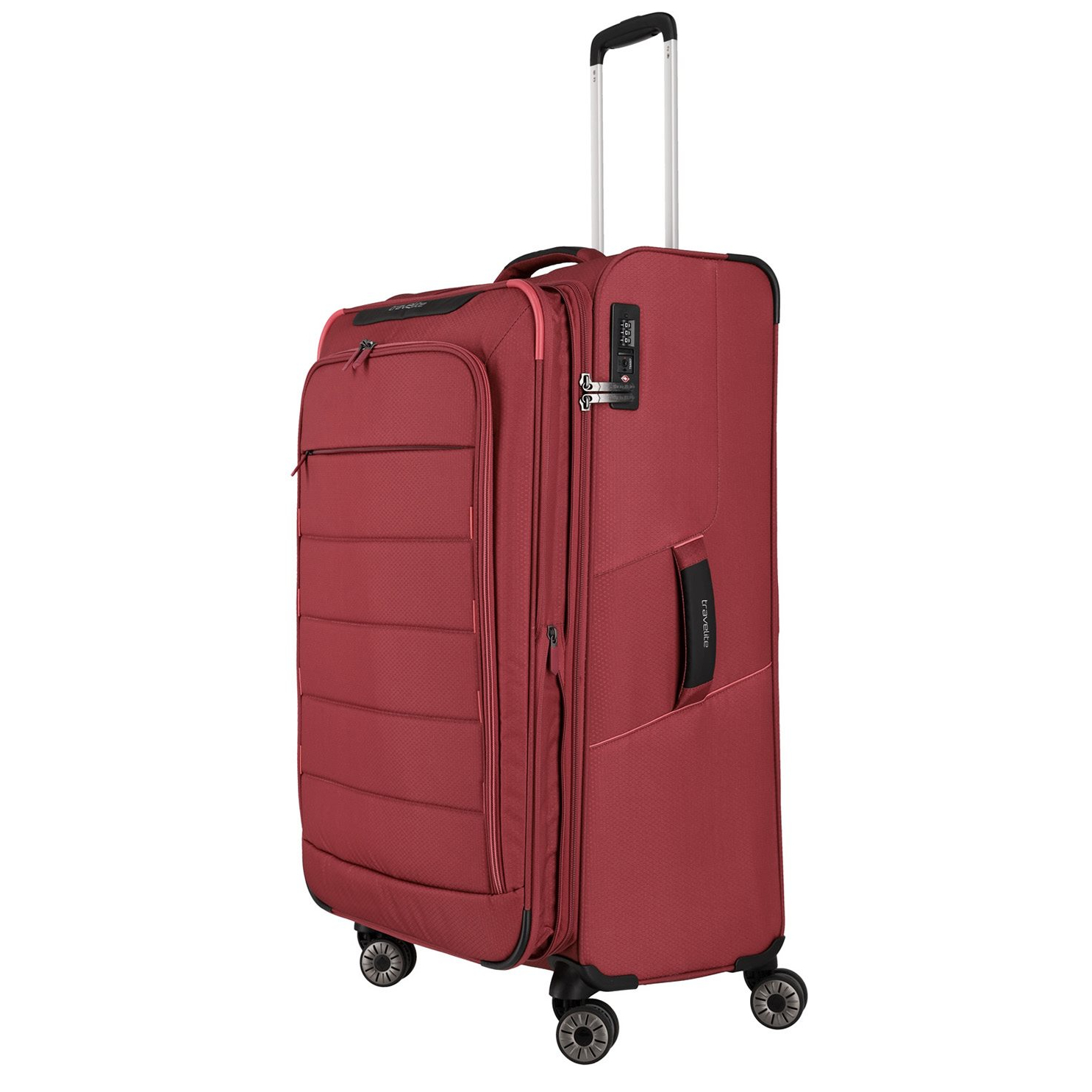 Travelite Skaii 4 Wheel Trolley L Expandable red
