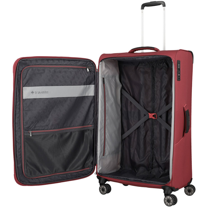 Travelite Skaii 4 Wheel Trolley L Expandable red