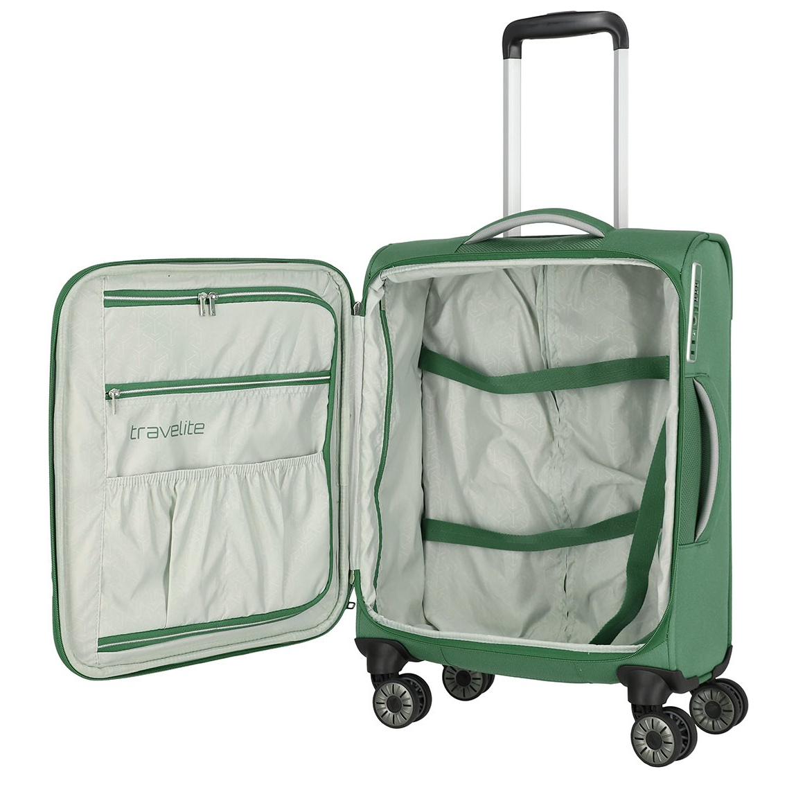 Travelite Miigo 4 Wheel Cabin Trolley S green