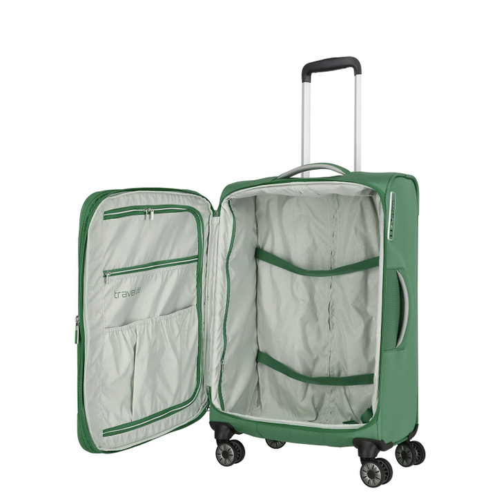 Travelite Miigo 4 Wheel Trolley M Expandable green