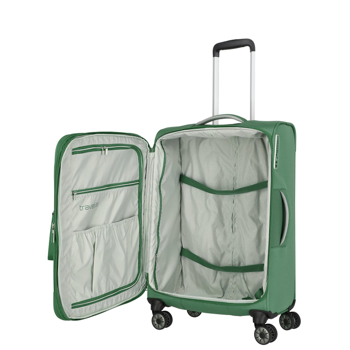 Travelite Miigo 4 Wheel Trolley M Expandable green