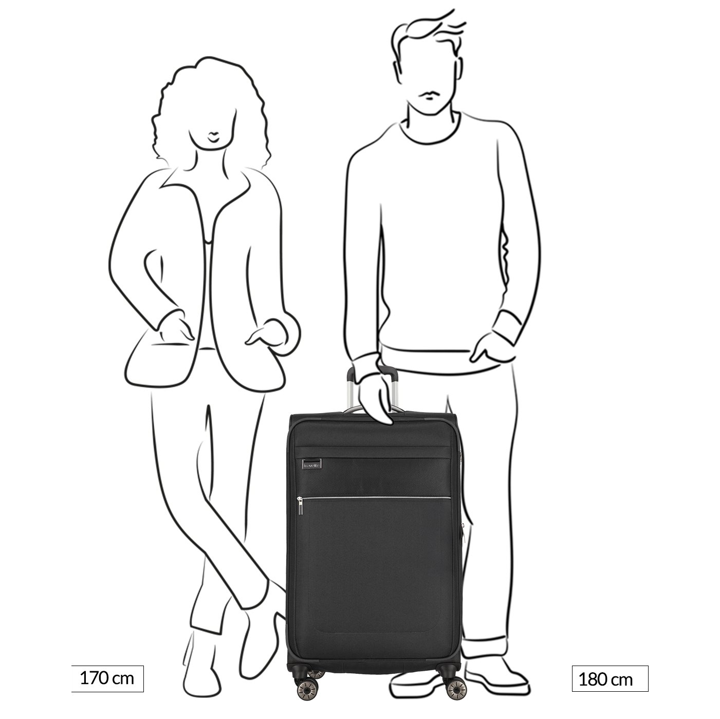 Travelite Miigo 4 Wheel Trolley L Expandable green