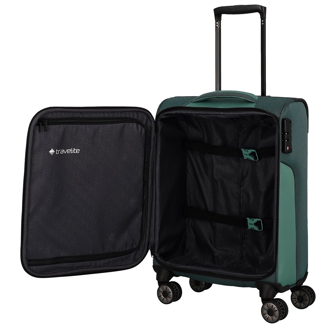 Travelite Viia 4 Wheel Trolley S green