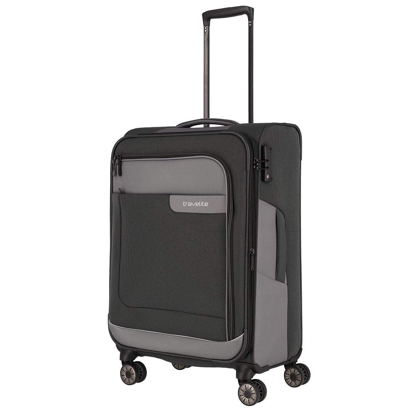 Travelite Viia 4 Wheel Trolley M Expandable anthracite