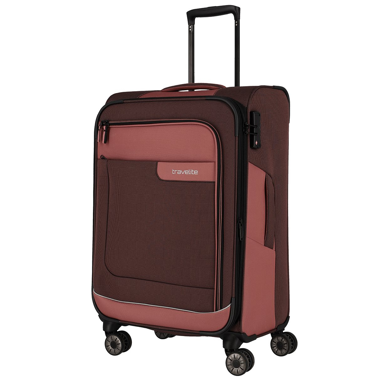 Travelite Viia 4 Wheel Trolley M Expandable rose