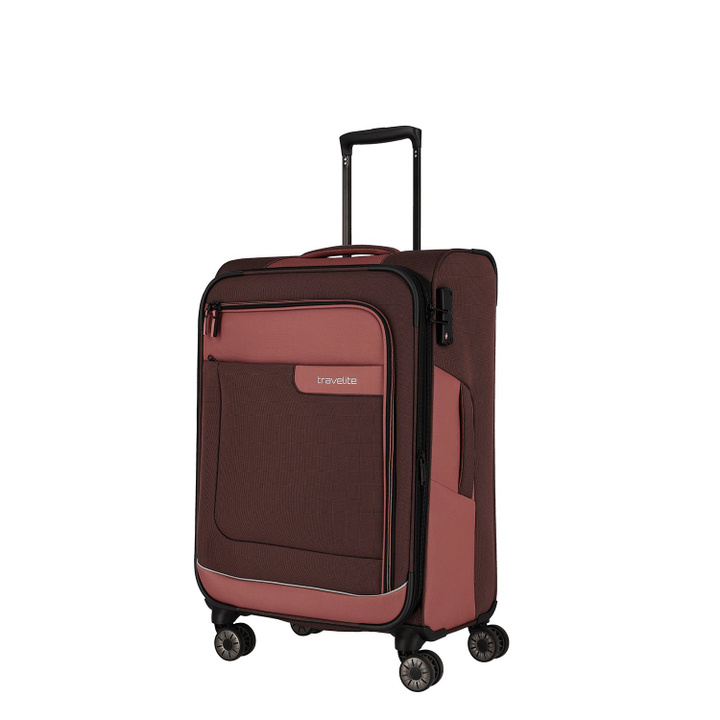 Travelite Viia 4 Wheel Trolley M Expandable rose