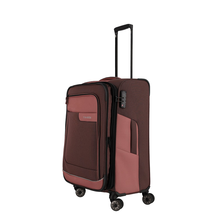 Travelite Viia 4 Wheel Trolley M Expandable rose