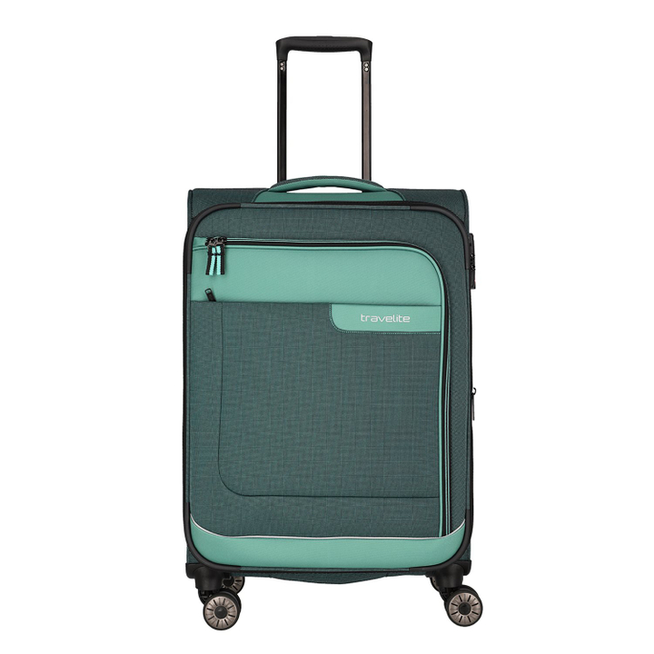 Travelite Viia 4 Wheel Trolley M Expandable green