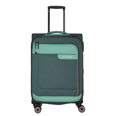 Travelite Viia 4 Wheel Trolley M Expandable green