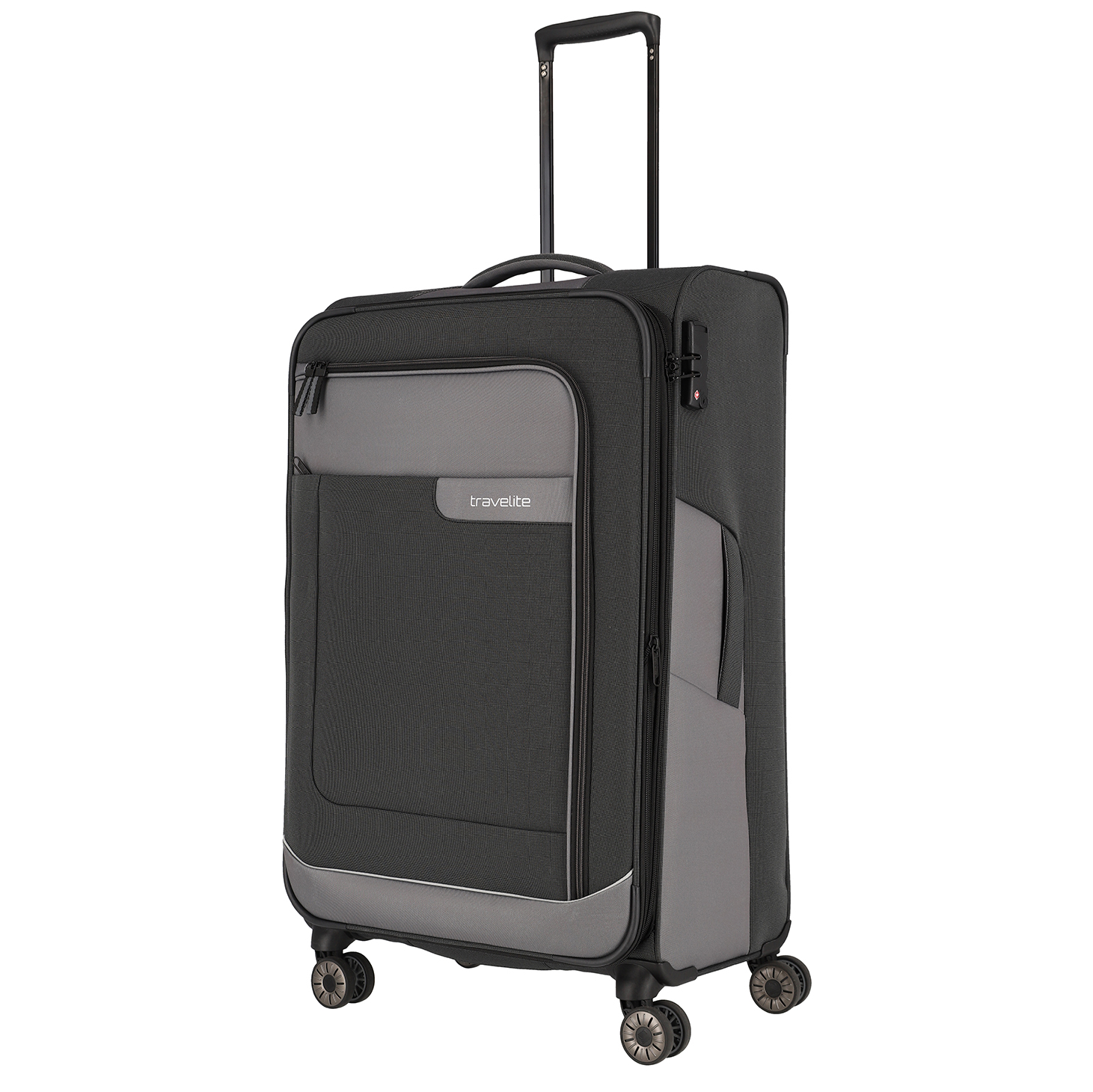 Travelite Viia 4 Wheel Trolley L Expandable anthracite
