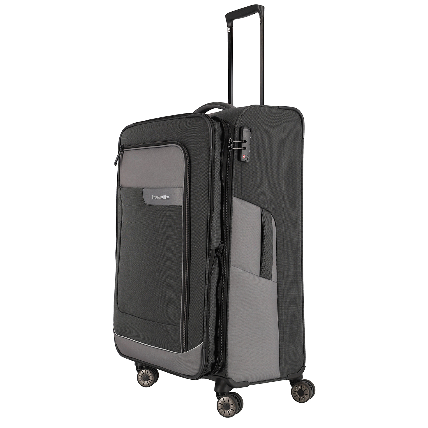 Travelite Viia 4 Wheel Trolley L Expandable anthracite