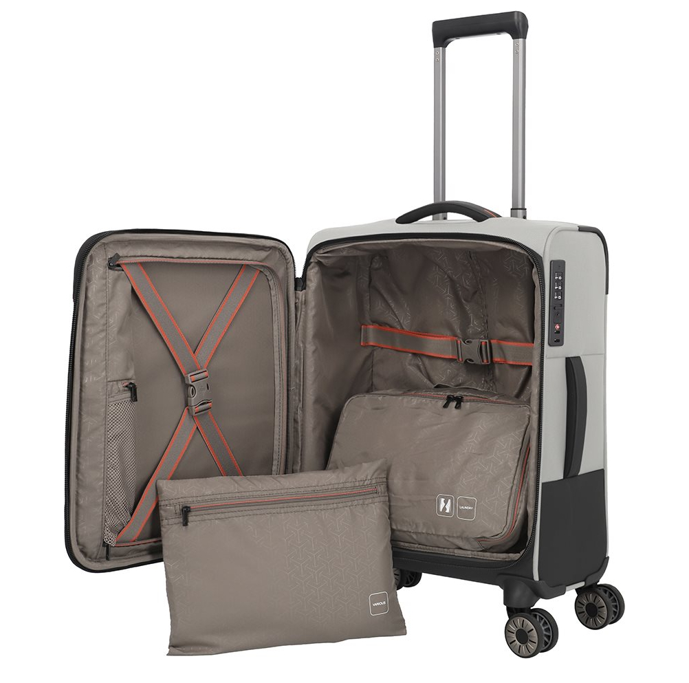 Travelite Crosslite 5.0 4w Trolley S white sand