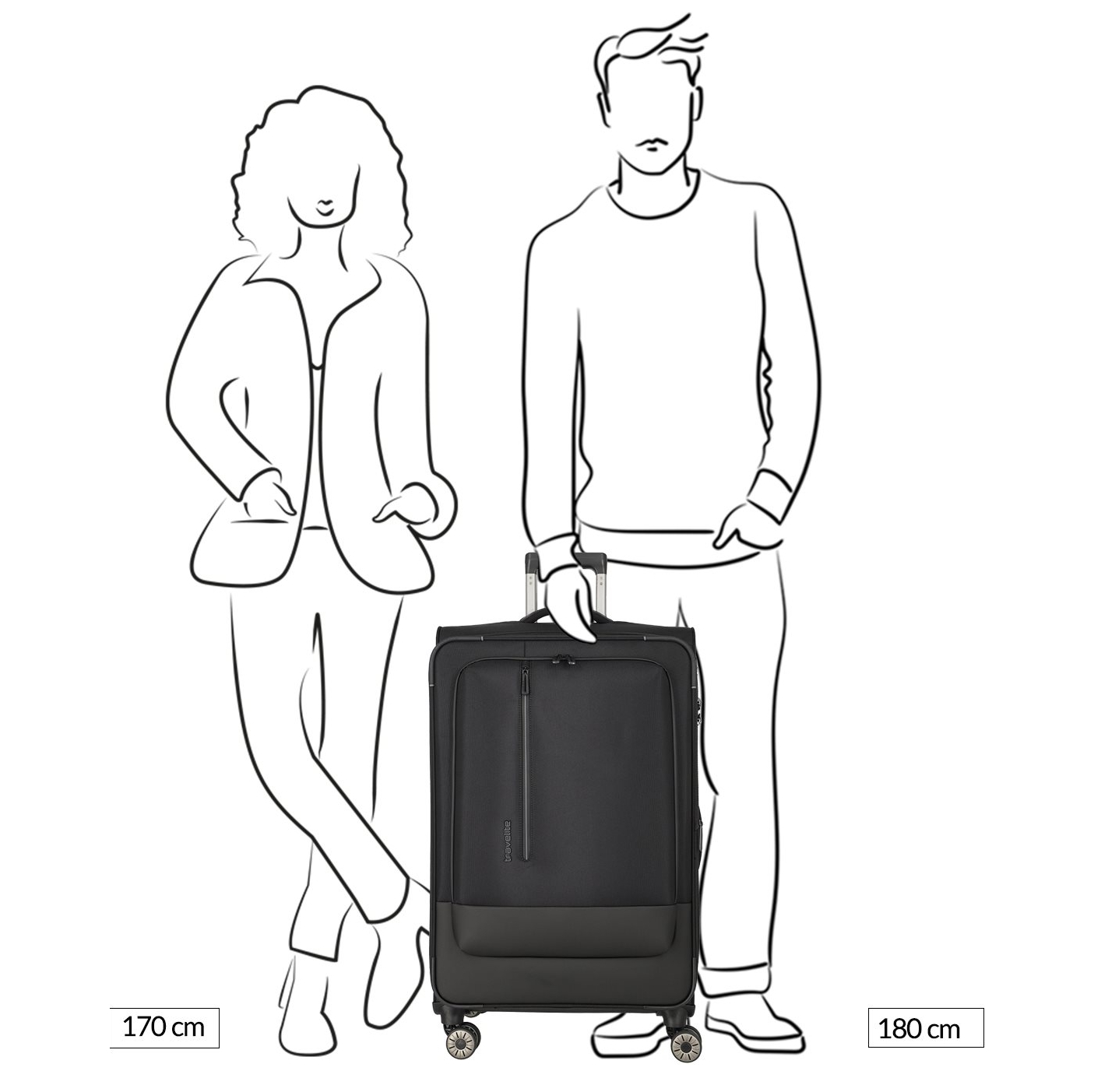 Travelite Crosslite 5.0 4w Trolley L white sand