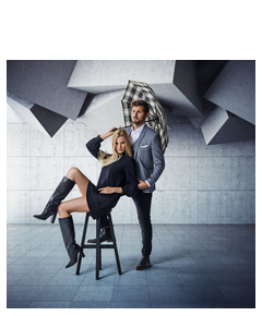 Knirps T-200 Medium Duomatic Regenschirm dot artblack