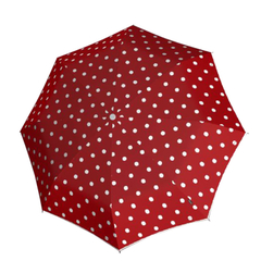 Knirps T-200 Medium Duomatic Regenschirm dot art red