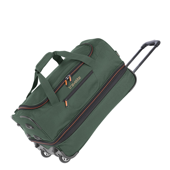 Travelite Basics Wheeled Duffle 55 Expandable dark green