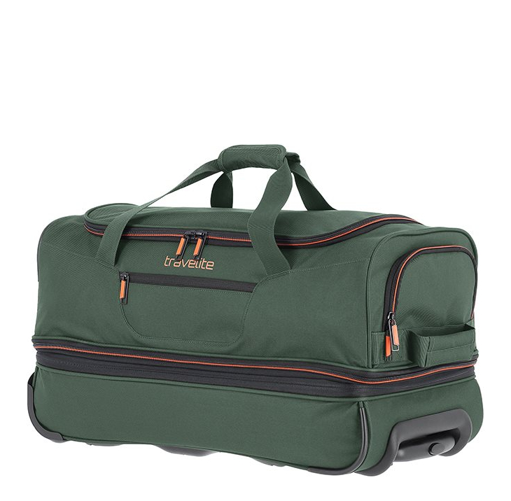 Travelite Basics Wheeled Duffle 55 Expandable dark green