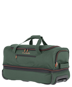 Travelite Basics Wheeled Duffle 55 Expandable dark green