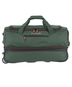 Travelite Basics Wheeled Duffle 55 Expandable dark green