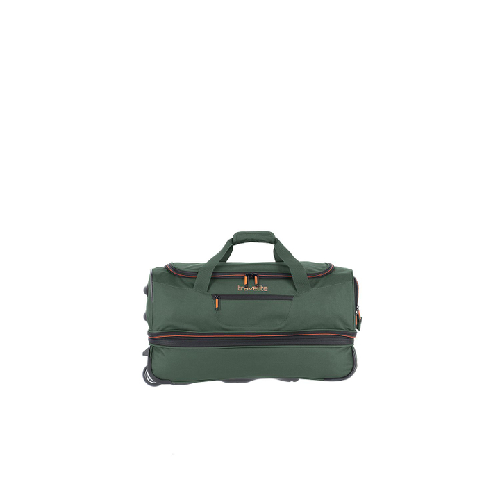 Travelite Basics Wheeled Duffle 55 Expandable dark green