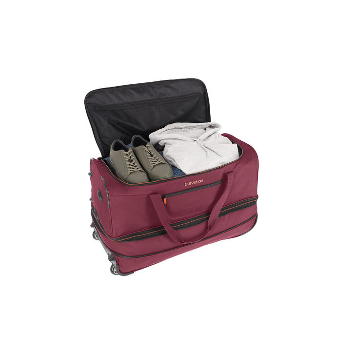 Travelite Basics Wheeled Duffle 70 Expandable dark red