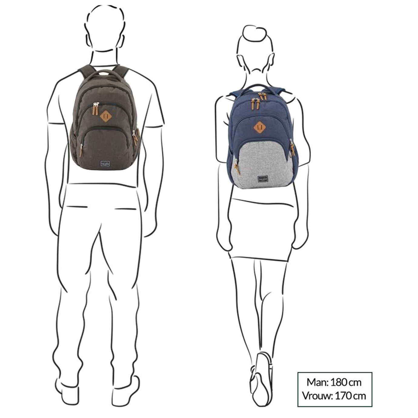 Travelite Basics Backpack Melange light grey