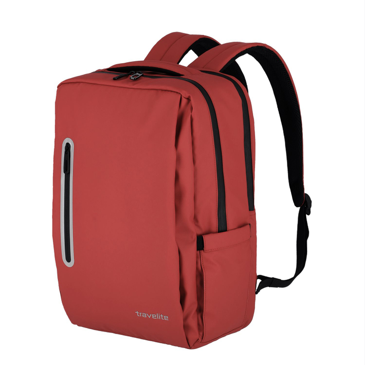 Travelite Basics Boxy Backpack red