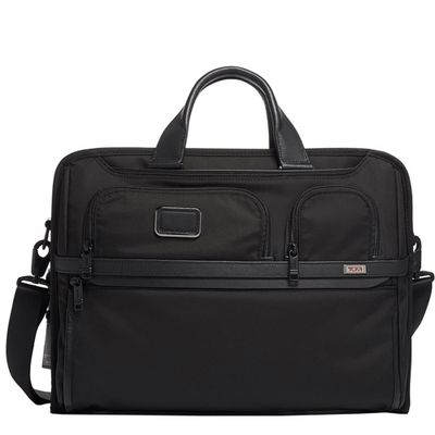 TUMI Alpha 3 Compact Large Laptop Briefcase black