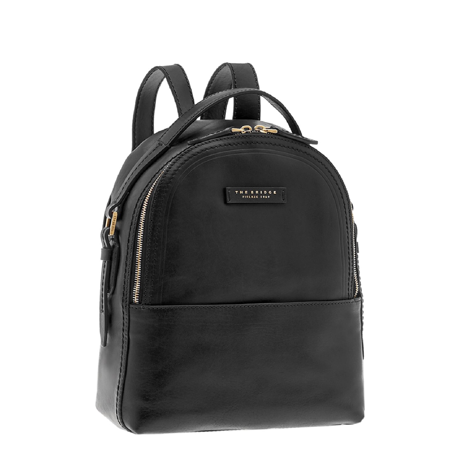 The Bridge Pearl District Backpack M black Leren tas