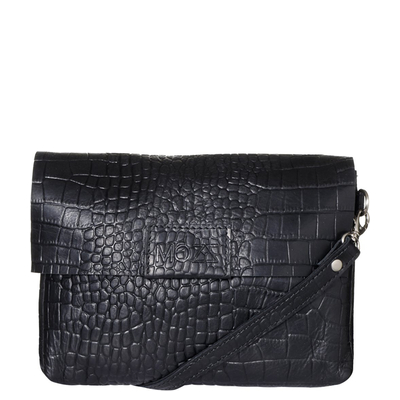 Mozz Windelbeutel Crossbody croco schwarz