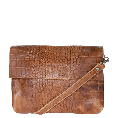 Mozz Windelbeutel Crossbody croco cognac