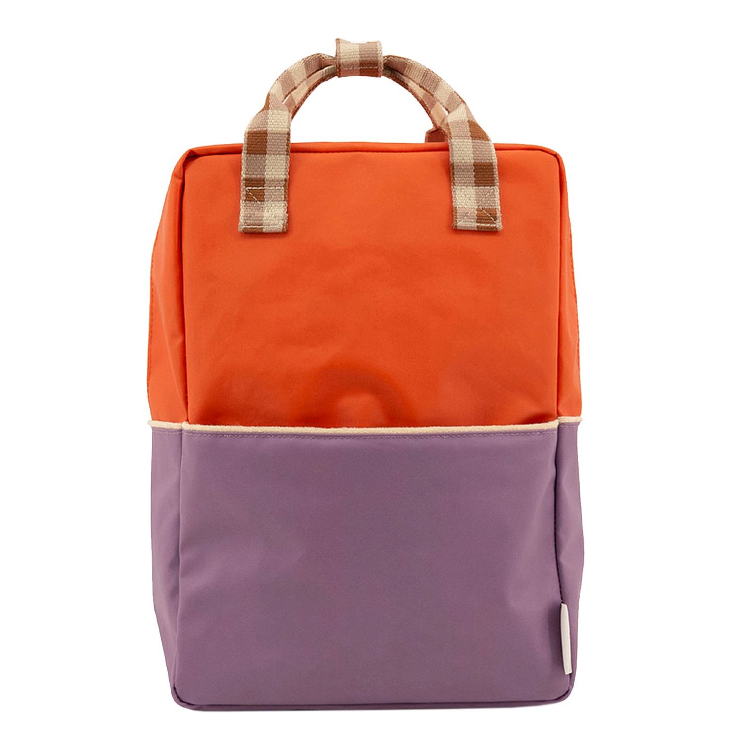 Sticky Lemon Colourblocking Backpack Large orange juice plum purple schoolbus brown