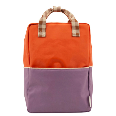 Sticky Lemon Colourblocking Backpack Large orange juice plum purple schoolbus brown