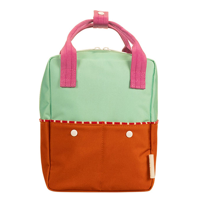 Sticky Lemon Better Together Colourblocking Backpack Small towel green gravel orange
