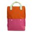 Sticky Lemon Better Together Colourblocking Backpack Large gravel orange rosette pink