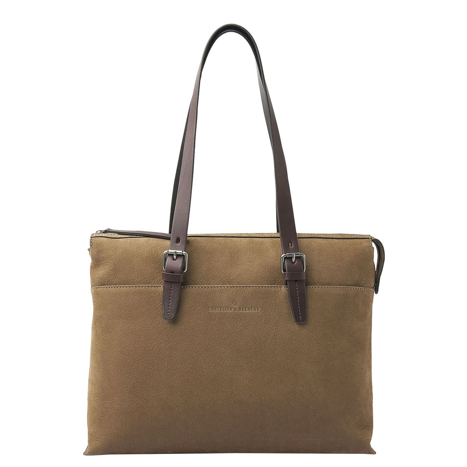 Castelijn & Beerens schoudertas grijs en taupe