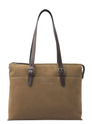 Castelijn & Beerens Nubuck Schoudertas 15.6" RFID taupe