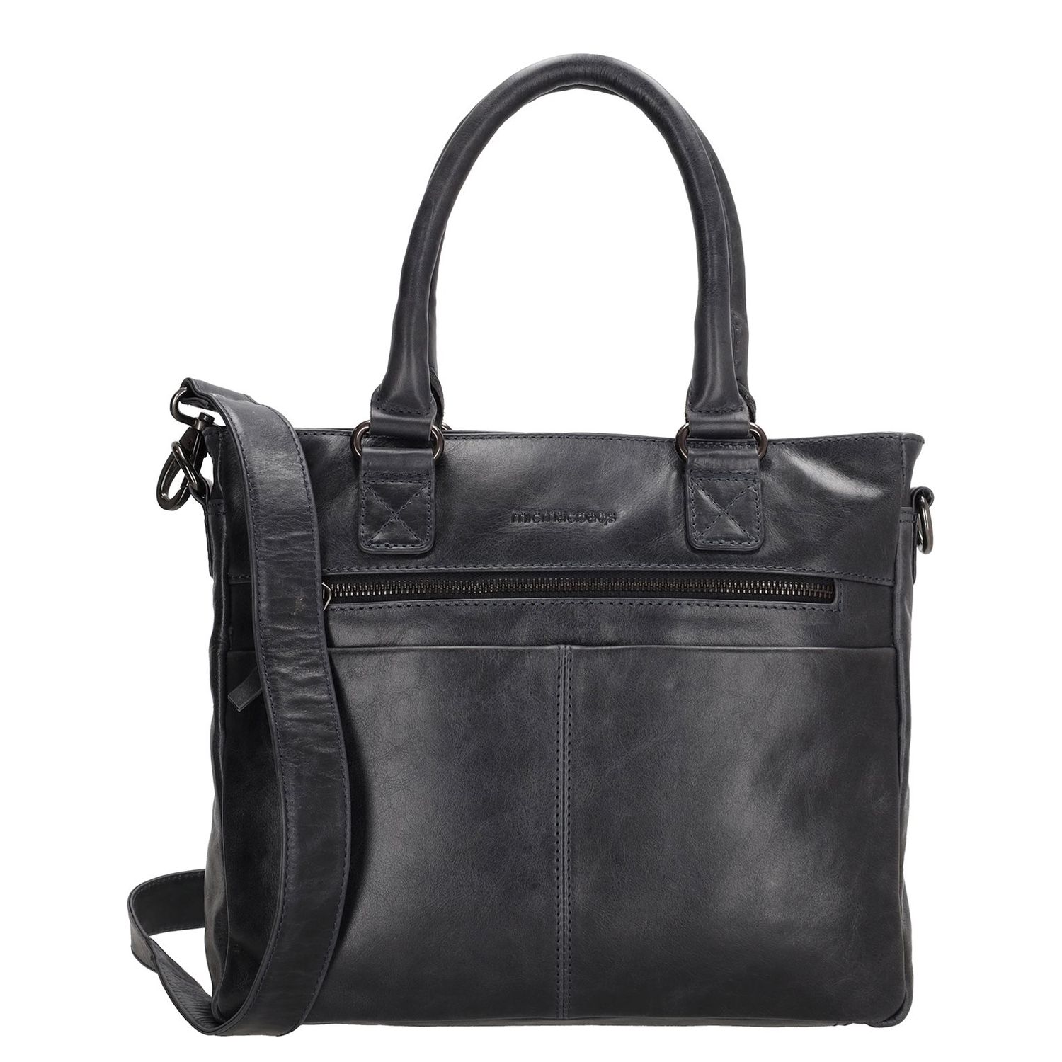 Hide Stitches handtas blauw