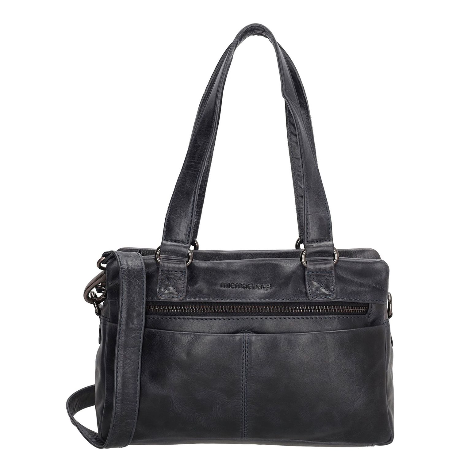 Hide Stitches handtas blauw