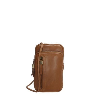 Hide & Stitches Daydreamer Phonebag cognac