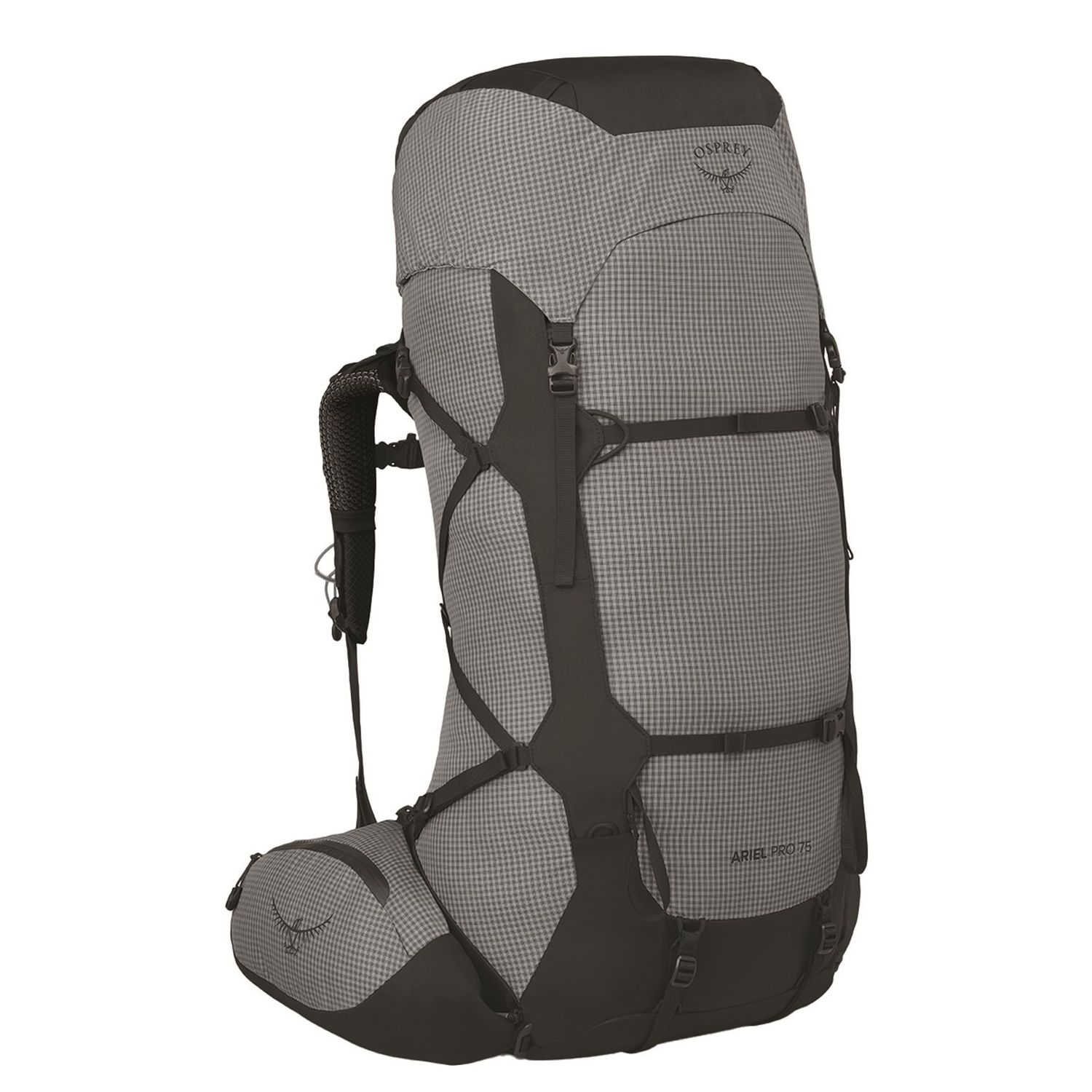 Osprey Ariel Pro 75 rugzak zilver en grijs